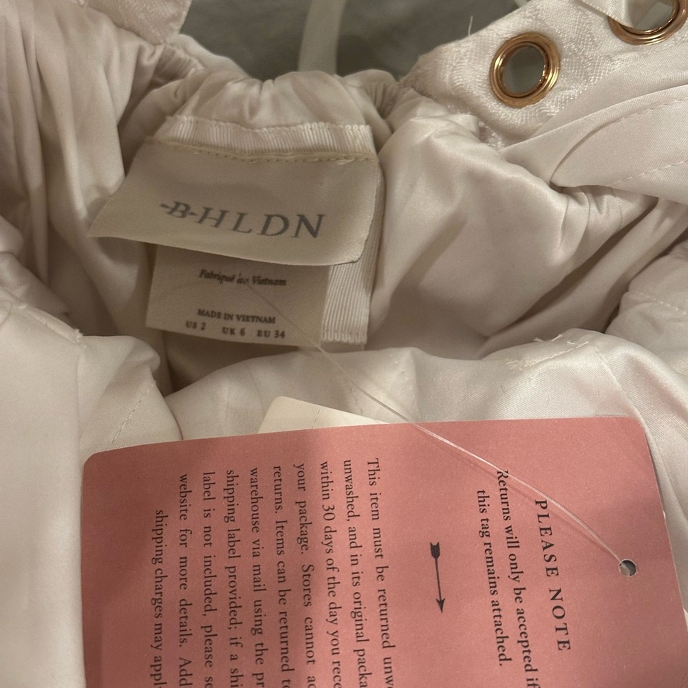 BHLDN Strapless Cream Gown NWT - Picture 7 of 7